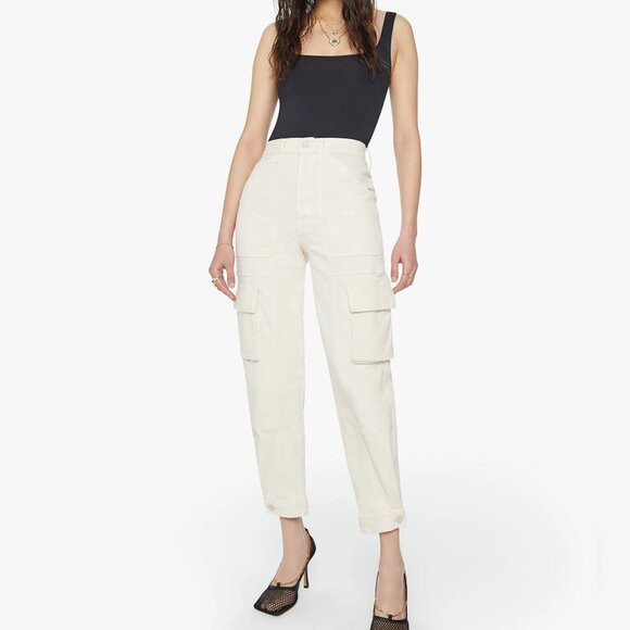 NWT$328 MOTHER Curbside Cargo Flood High-Rise Tapered Jeans 30 (8-10) - Picture 16 of 16